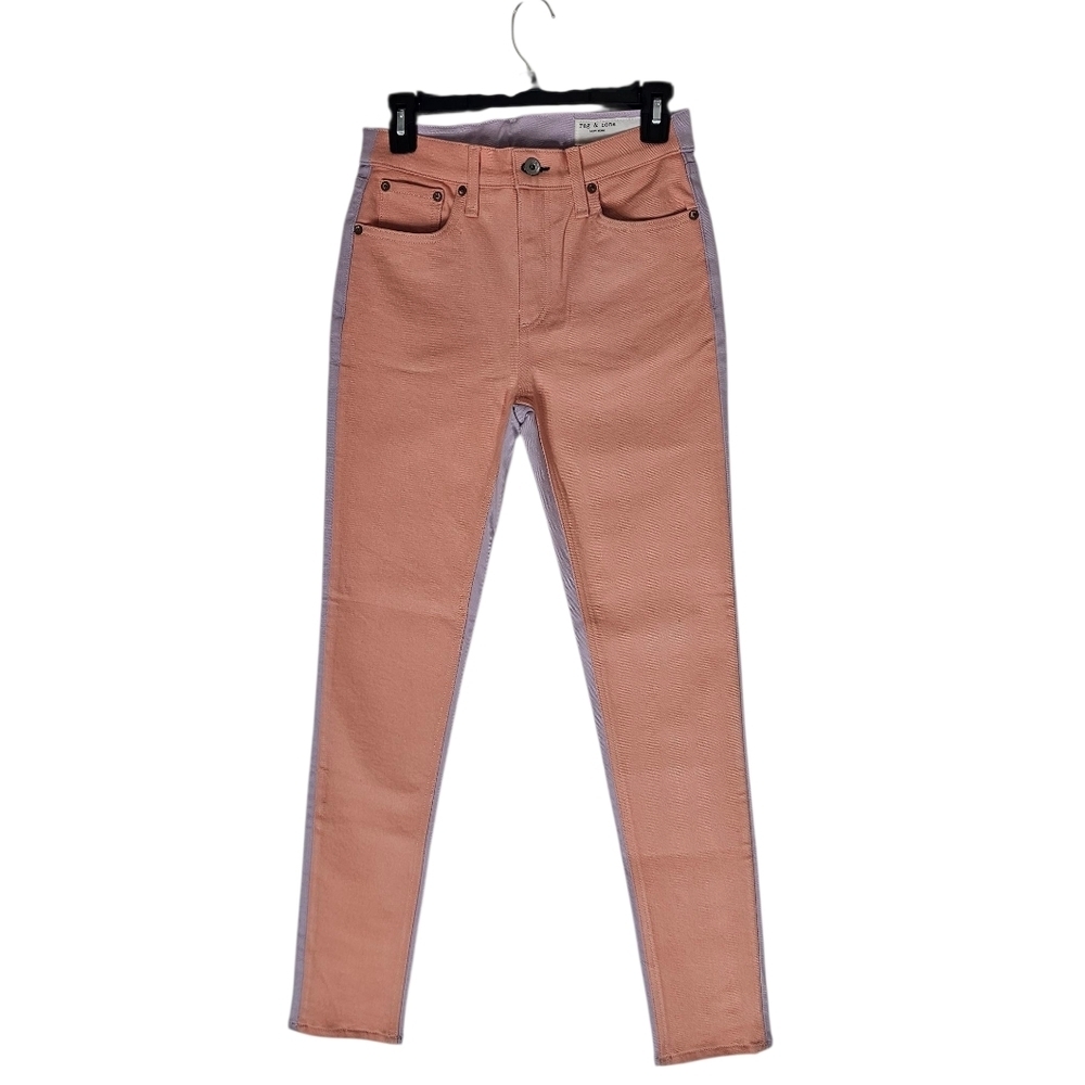 Rag & Bone High Rise‎ Peach Lilac Skinny Jeans 25 NWT